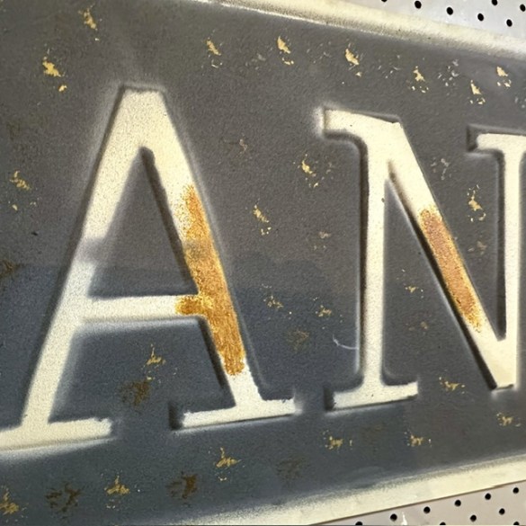 Vintage Metal Antiques Sign 1